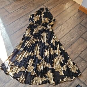 MSK Black One Shoulder Maxi Dress Cocktail